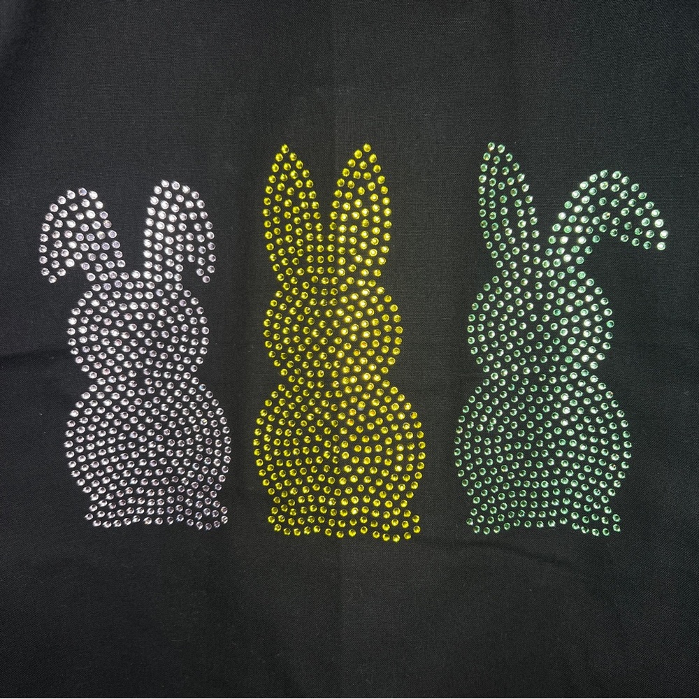 Bunny Rhinestone Tote Bag [10 R] - Picture 3 of 3